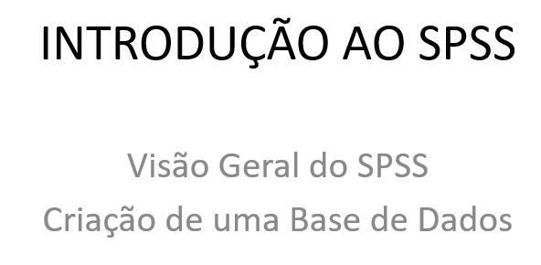 Introdução ao SPSS